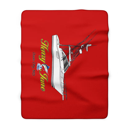 Personalized Fishing Boat Sherpa Blanket — 'Henry Jane'