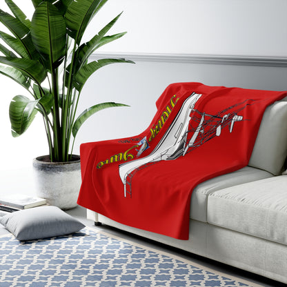 Personalized Fishing Boat Sherpa Blanket — 'Henry Jane'